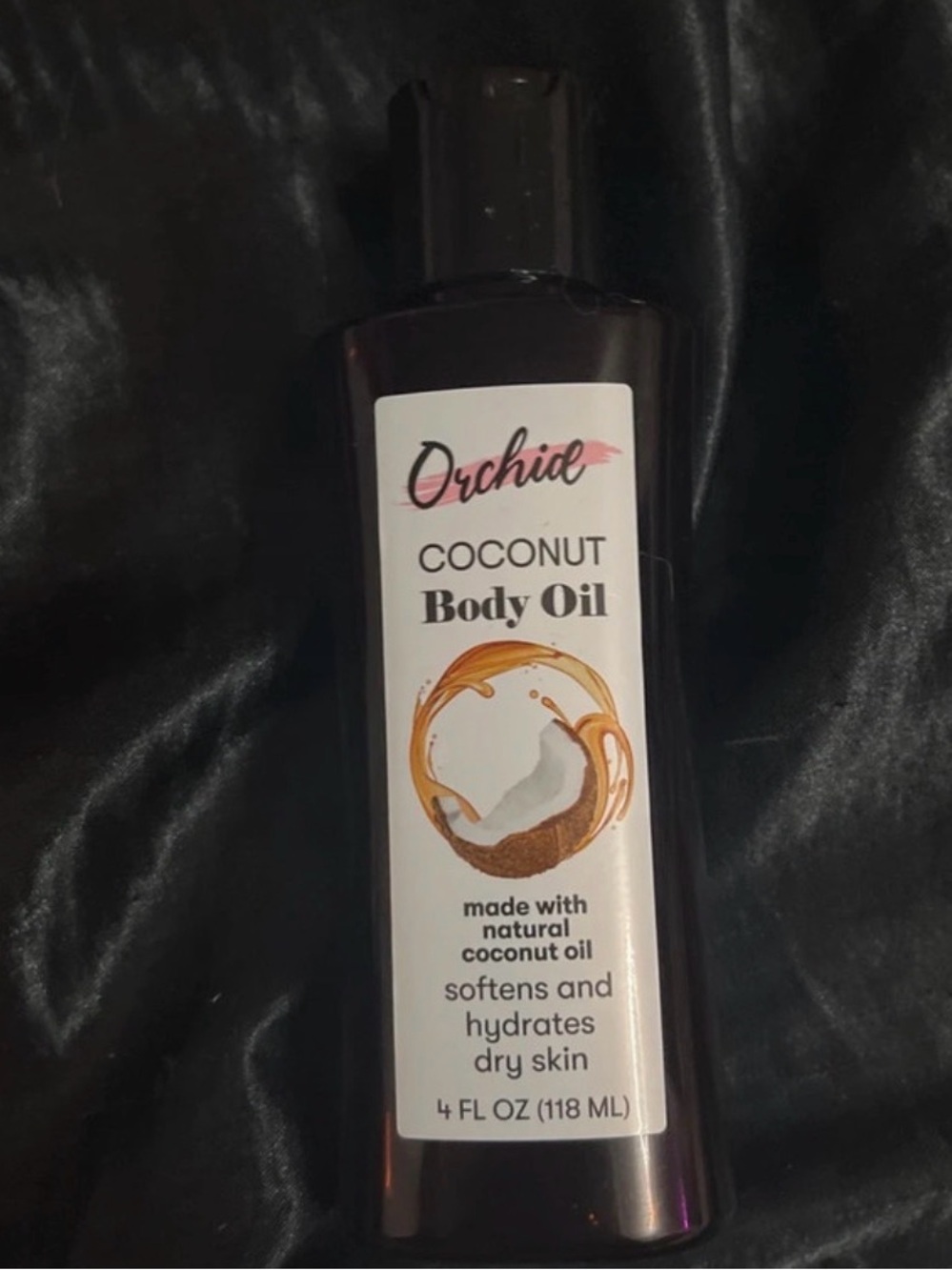 Target Orchid Coconut Body Oil - Brown Bottle with White Label